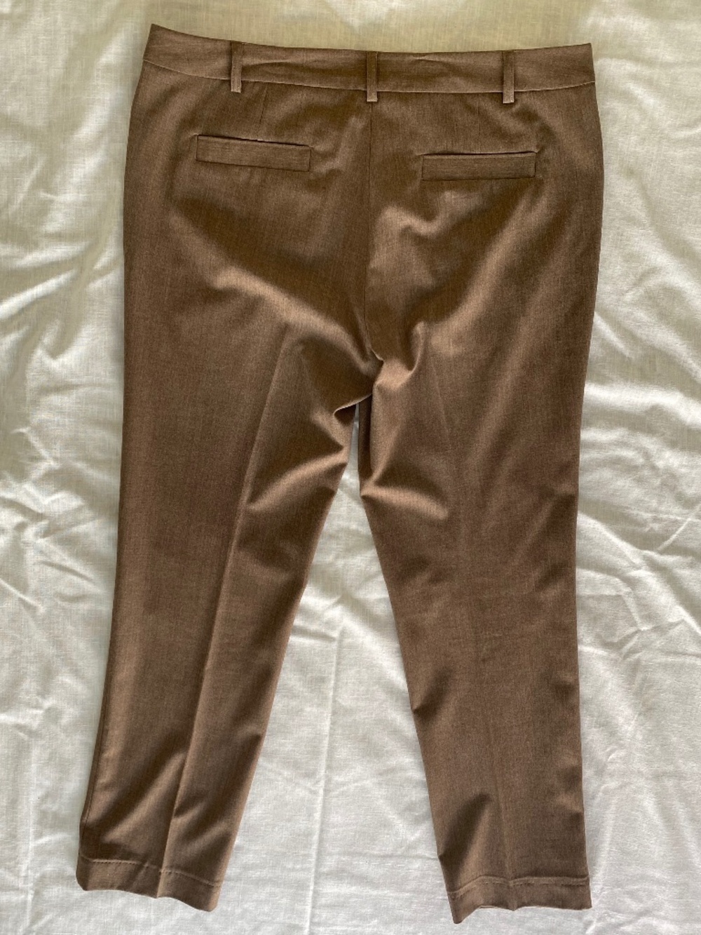 Amanda + Chelsea Straight Leg Trouser | Heathered Brown | Size 10